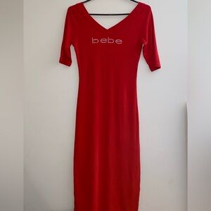 Red BeBe bodycon dress